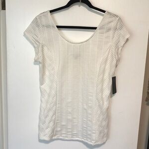 Guess White Textured Women's Top